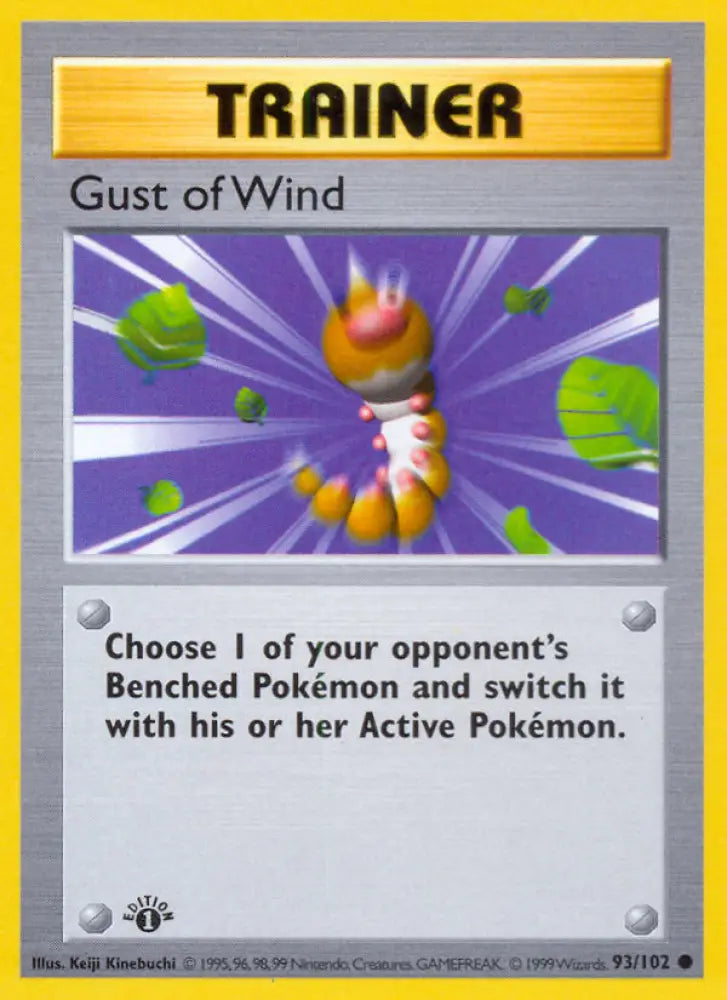 Gust of Wind (93/102) (Shadowless) [Base Set 1st Edition] - Pokemon Single