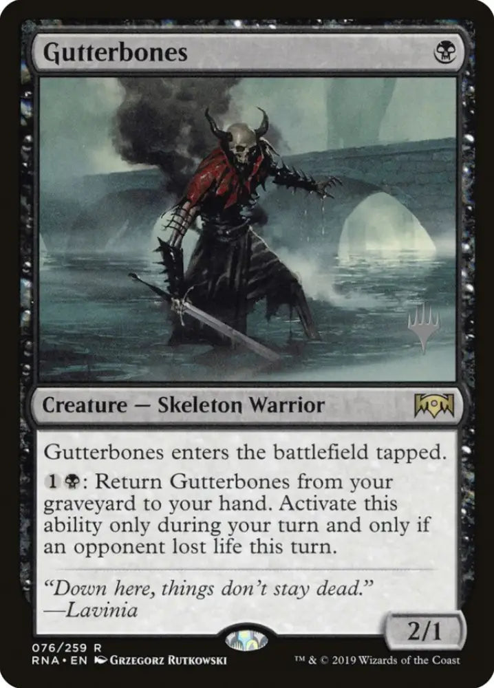 Gutterbones (Promo Pack) [Ravnica Allegiance Promos] - MTG Single