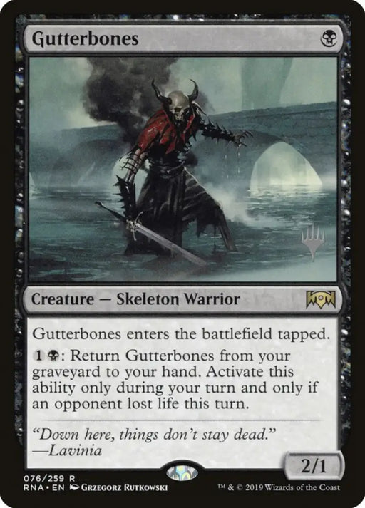 Gutterbones (Promo Pack) [Ravnica Allegiance Promos] - MTG Single