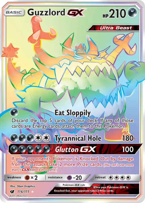 Guzzlord GX (116/111) [Sun & Moon: Crimson Invasion] - Pokemon Single