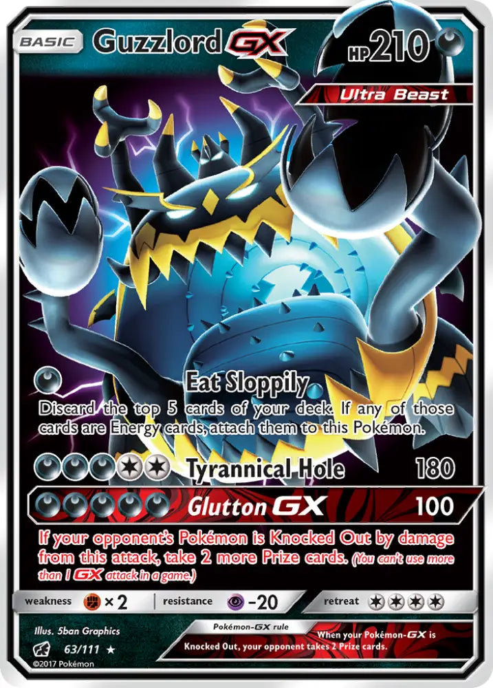 Guzzlord GX (63/111) [Sun & Moon: Crimson Invasion] - Pokemon Single