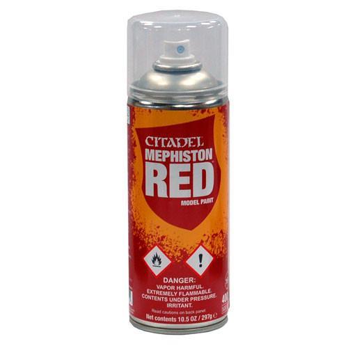 Citadel - Peinture aérosol : rouge Mephiston (400ml) (Ne peut être expédié)