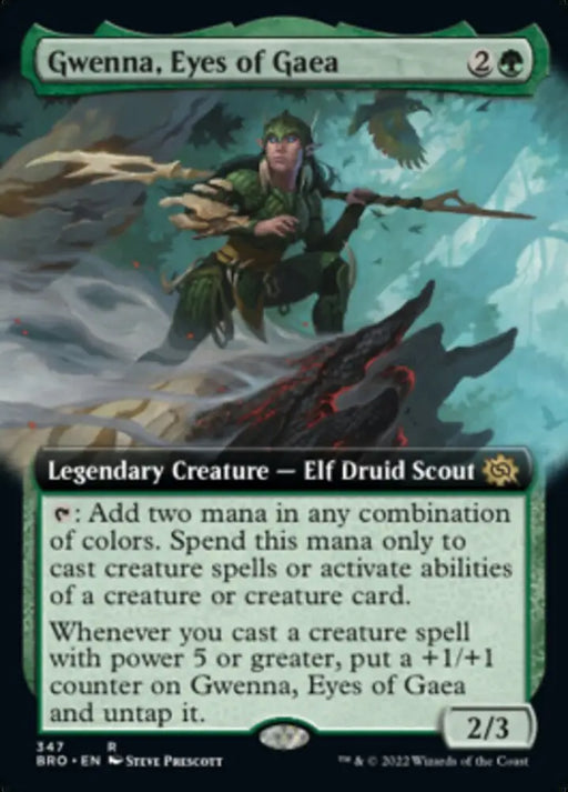Gwenna Eyes of Gaea (Extended Art) [The Brothers’ War] - MTG Single