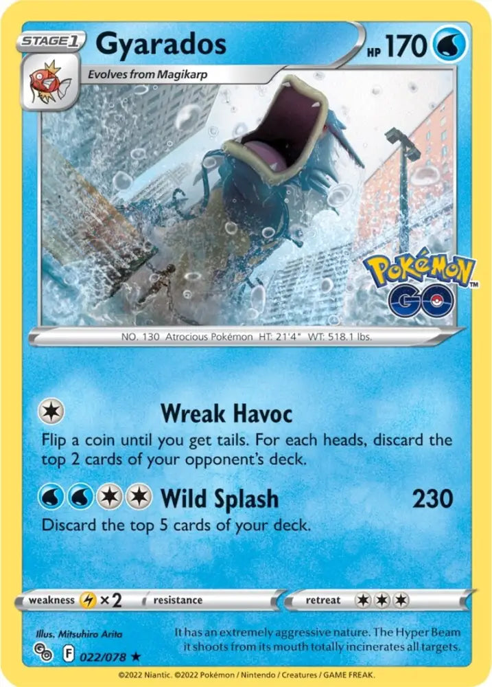 Gyarados (022/078) [Pokémon GO] - Pokemon Single