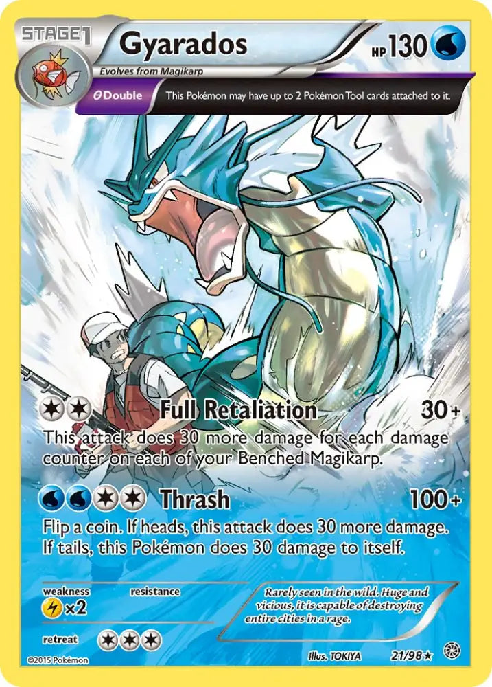Gyarados (21/98) (Cosmos Holo) (Theme Deck Exclusive) [XY: Ancient Origins] - Pokemon Single