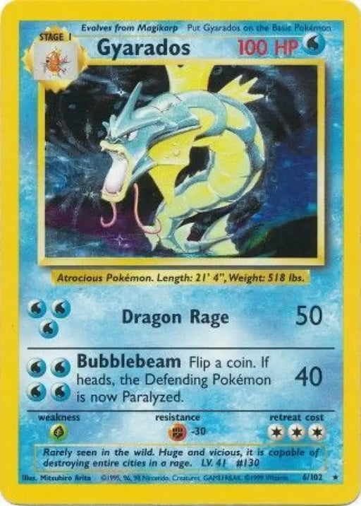 Gyarados (6/102) [Base Set Unlimited] - Pokemon Single