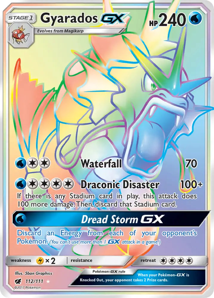 Gyarados GX (112/111) [Sun & Moon: Crimson Invasion] - Pokemon Single
