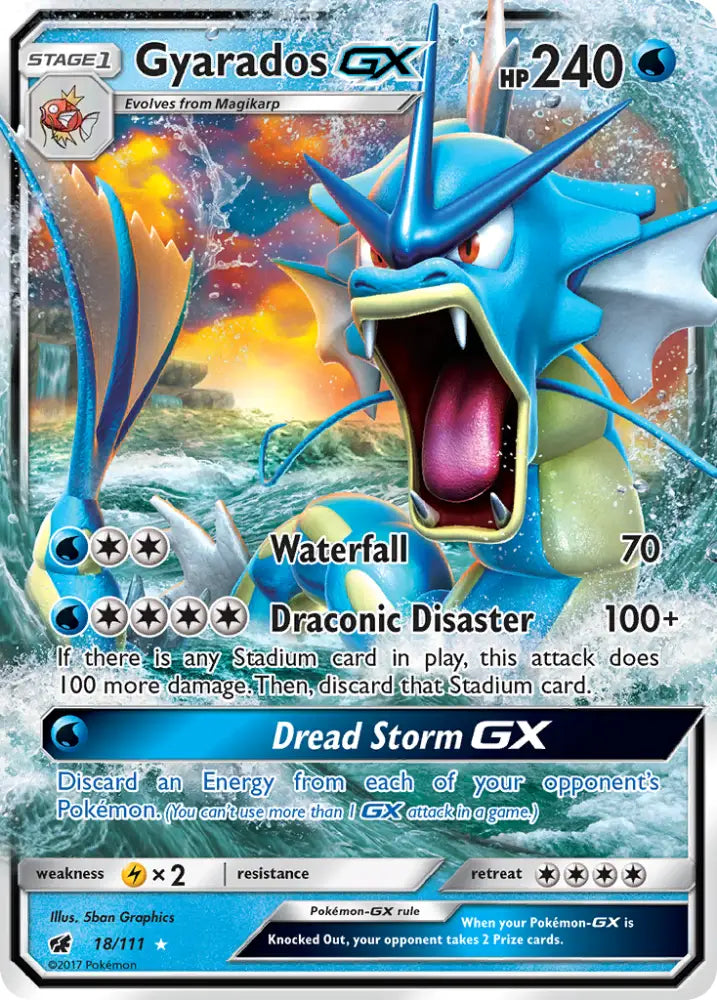 Gyarados GX (18/111) [Sun & Moon: Crimson Invasion] - Pokemon Single