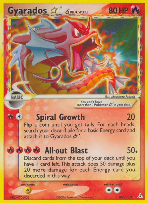 Gyarados Star (102/110) (Delta Species) [EX: Holon Phantoms] - Pokemon Single