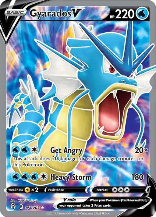 Gyarados V (171/203) [Sword & Shield: Evolving Skies] - Pokemon Single