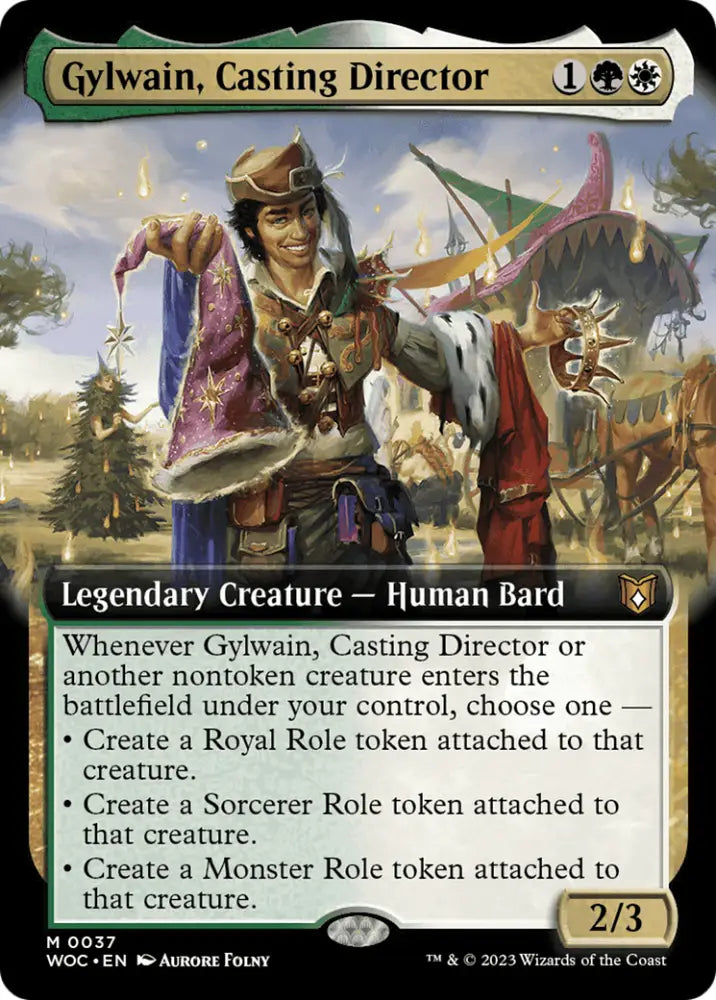 Gylwain Casting Director (Extended Art) [Wilds of Eldraine Commander] - MTG Single