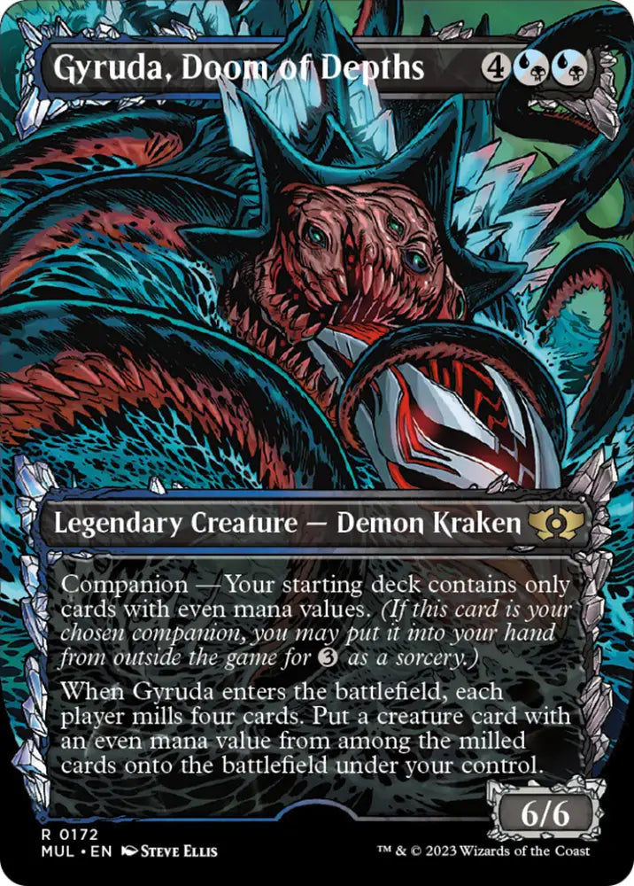 Gyruda Doom of Depths (Halo Foil) [Multiverse Legends] - MTG Single