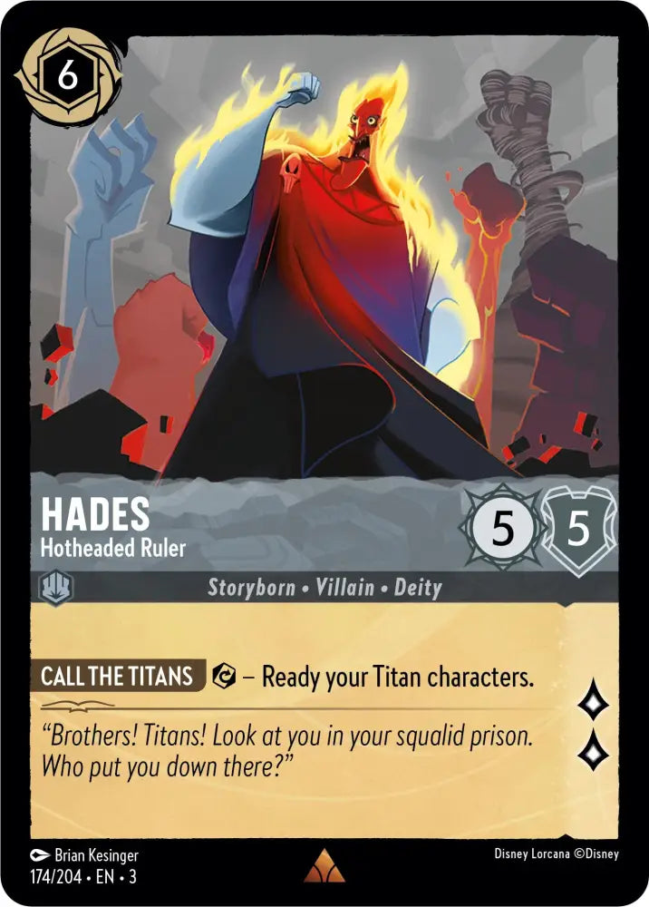 Hades - Hotheaded Ruler (174/204) [Into the Inklands] - Lorcana Single