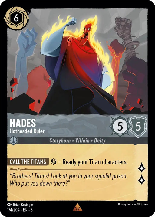 Hades - Hotheaded Ruler (174/204) [Into the Inklands] - Lorcana Single