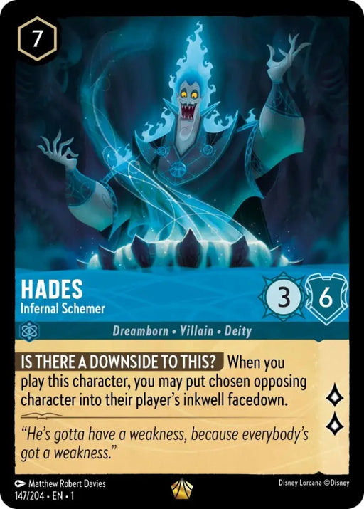 Hades - Infernal Schemer (147/204) [The First Chapter] - Lorcana Single
