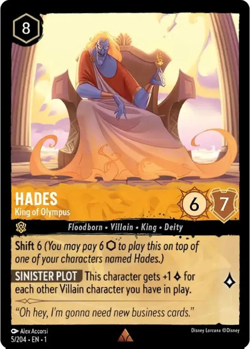 Hades - King of Olympus (5/204) [The First Chapter] - Lorcana Single