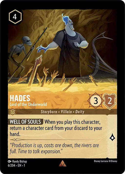 Hades - Lord of the Underworld (6/204) [The First Chapter] - Lorcana Single