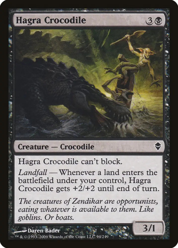 Hagra Crocodile [Zendikar] - MTG Single