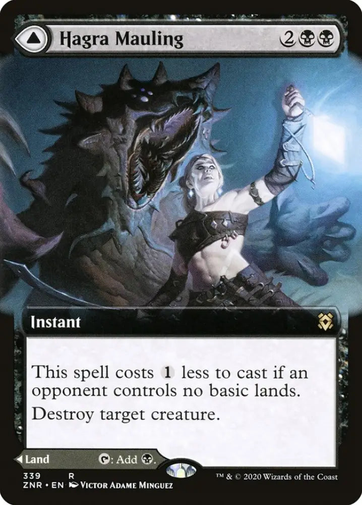 Hagra Mauling // Hagra Broodpit (Extended Art) [Zendikar Rising] - MTG Single