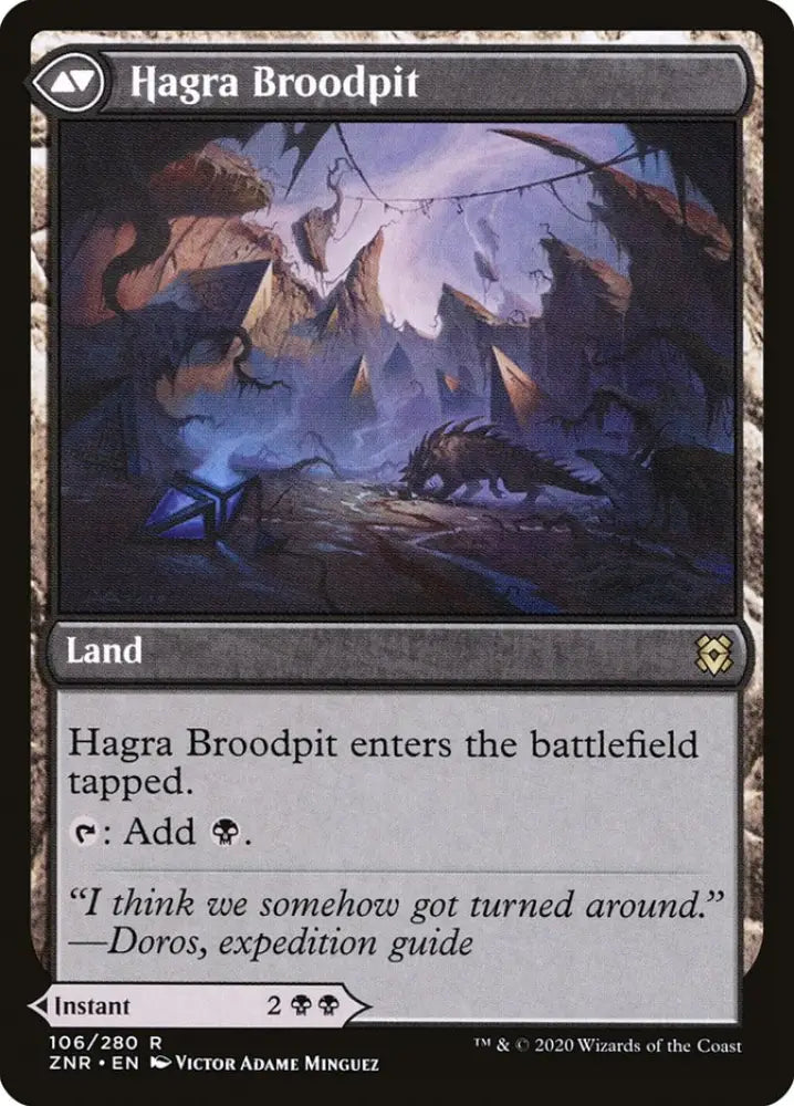 Hagra Mauling // Hagra Broodpit [Zendikar Rising] - MTG Single