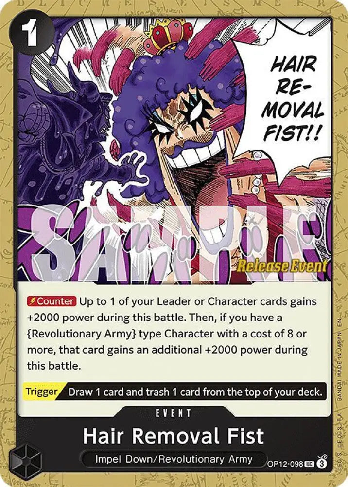 Hair Removal Fist (OP12-098) [Legacy of the Master Release Event Cards]