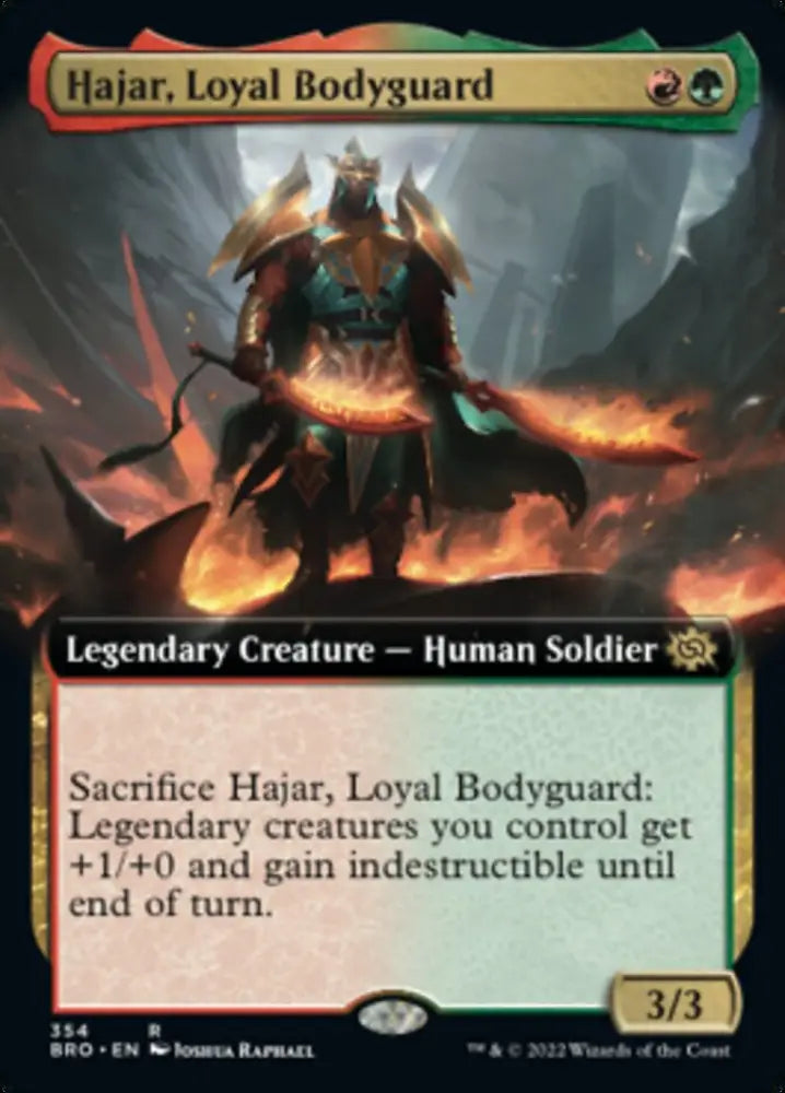 Hajar Loyal Bodyguard (Extended Art) [The Brothers’ War] - MTG Single