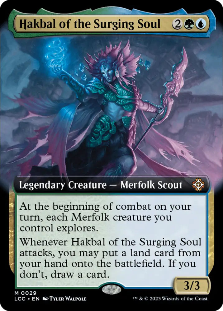 Hakbal of the Surging Soul (Extended Art) [The Lost Caverns of Ixalan Commander] - MTG Single