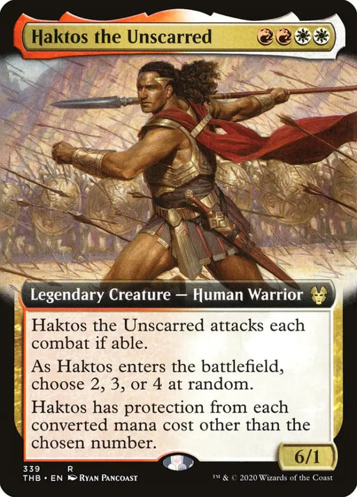 Haktos the Unscarred (Extended Art) [Theros Beyond Death] - MTG Single