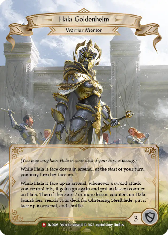 Hala Goldenhelm [DVR007] (Classic Battles: Rhinar vs Dorinthea) - Flesh And Blood Single