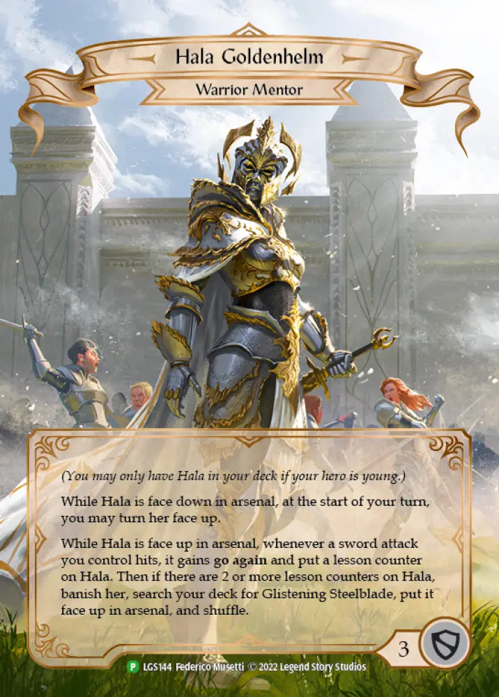 Hala Goldenhelm [LGS144] (Promo) Rainbow Foil - Flesh And Blood Single