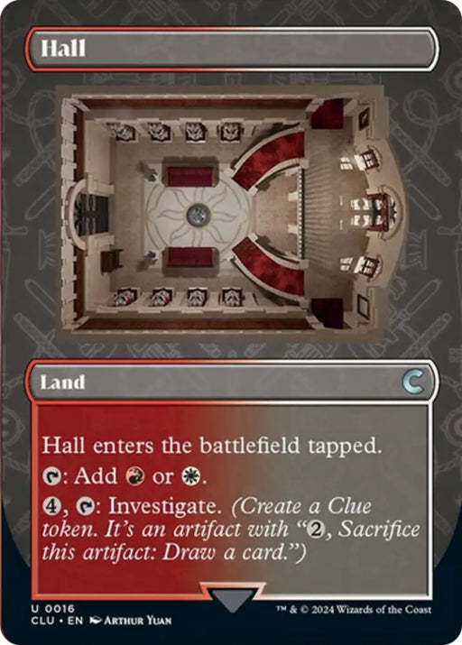 Hall (Borderless) [Ravnica: Clue Edition] - MTG Single