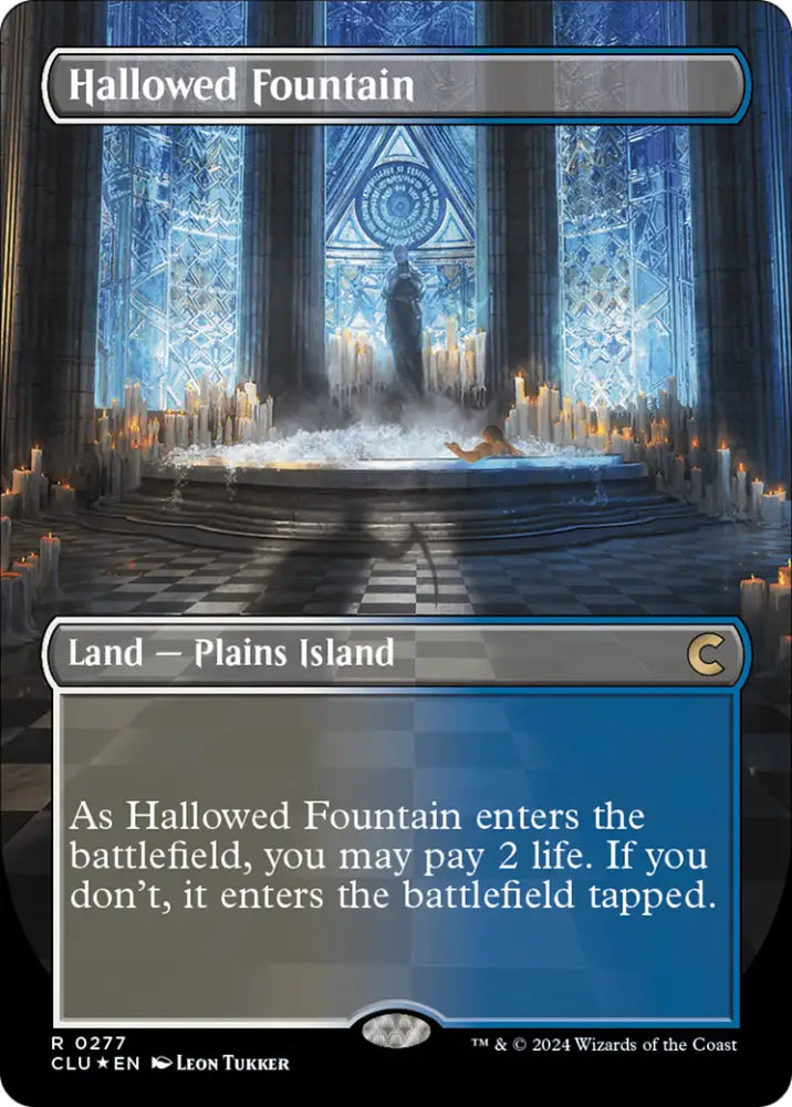 Hallowed Fountain (Borderless) [Ravnica: Clue Edition] - MTG Single