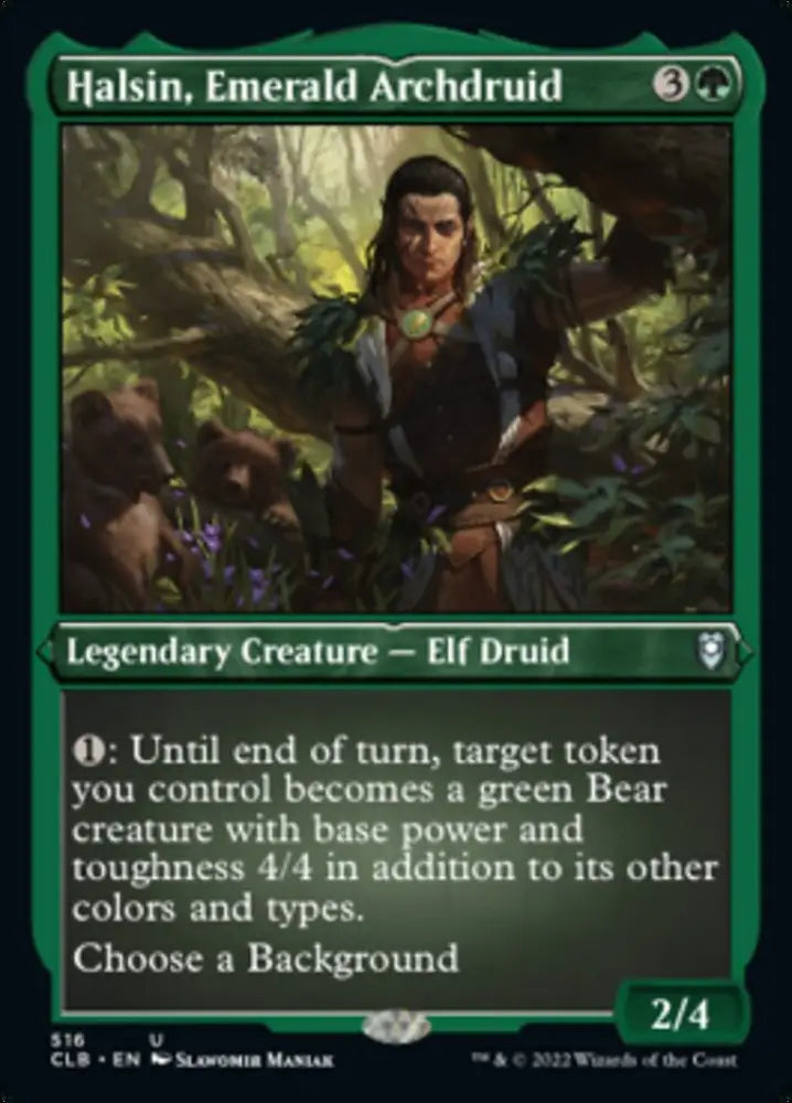Halsin Emerald Archdruid (Foil Etched) [Commander Legends: Battle for Baldur’s Gate] - MTG Single
