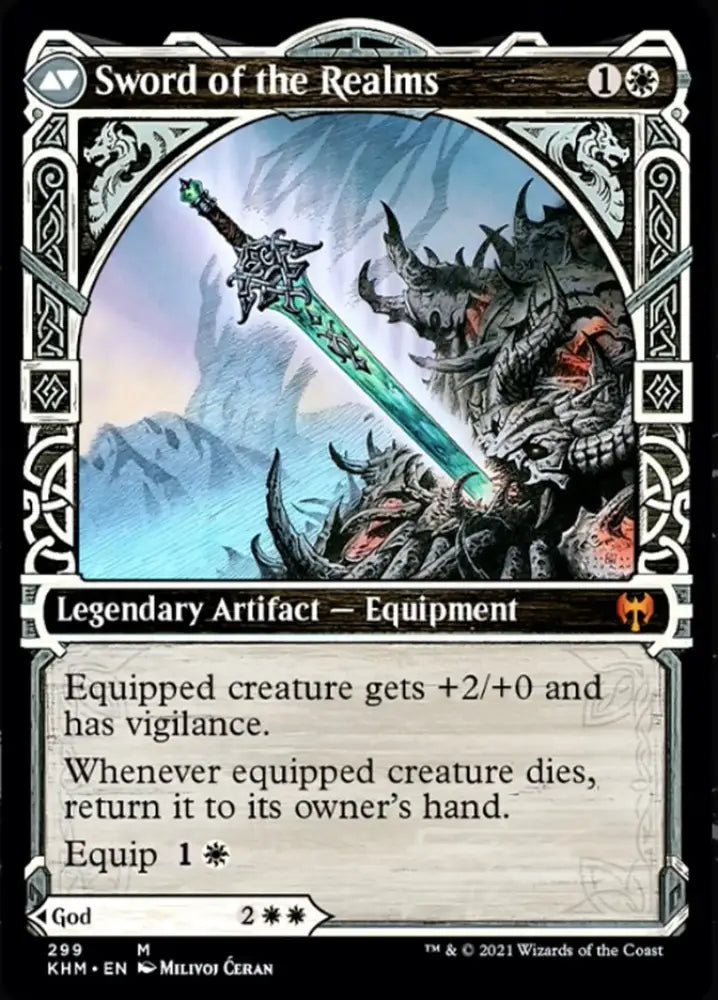 Halvar God of Battle // Sword of the Realms (Showcase) [Kaldheim] - MTG Single