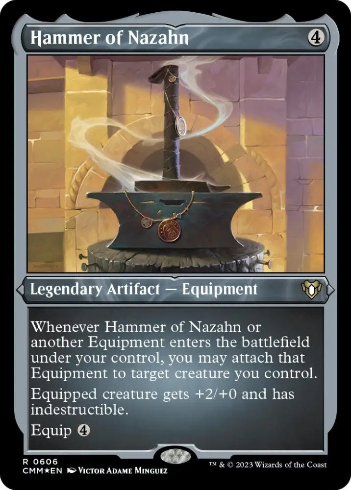 Hammer of Nazahn (Foil Etched) [Commander Masters] - MTG Single