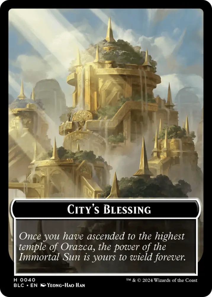 Hamster // City’s Blessing Double-Sided Token [Bloomburrow Commander Tokens] - MTG Single