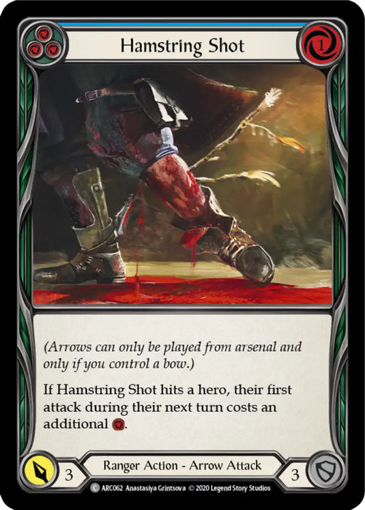 Hamstring Shot (Blue) [Arcane Rising Unlimited] Unlimited Rainbow Foil - Flesh And Blood Single