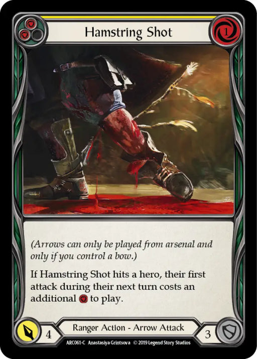 Hamstring Shot (Yellow) [Arcane Rising 1st Edition] 1st Edition Normal - Flesh And Blood Single