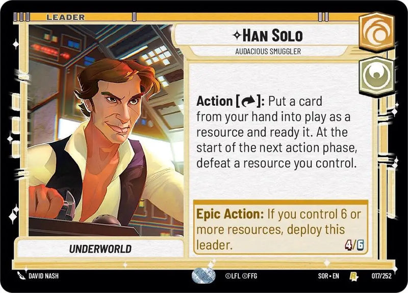 Han Solo - Audacious Smuggler (017/252) [Spark of Rebellion] - Star Wars: Unlimited Single