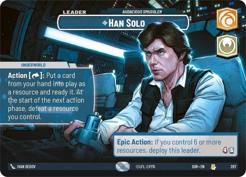 Han Solo - Audacious Smuggler (Showcase) (267) [Spark of Rebellion] - Star Wars: Unlimited Single
