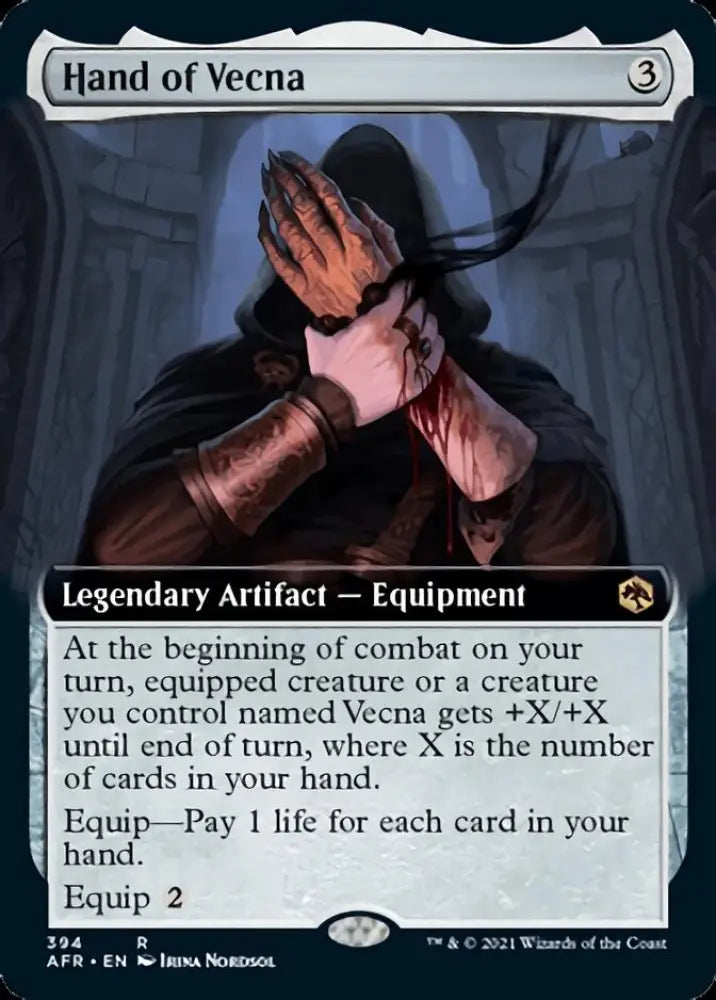 Hand of Vecna (Extended Art) [Dungeons & Dragons: Adventures in the Forgotten Realms] - MTG Single