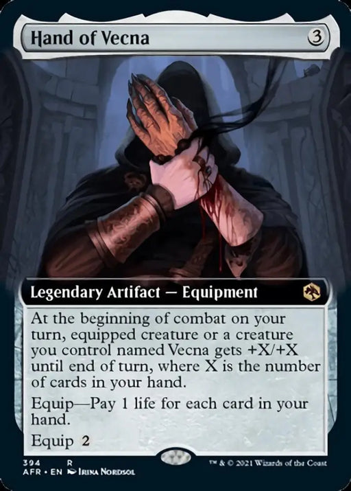 Hand of Vecna (Extended Art) [Dungeons & Dragons: Adventures in the Forgotten Realms] - MTG Single