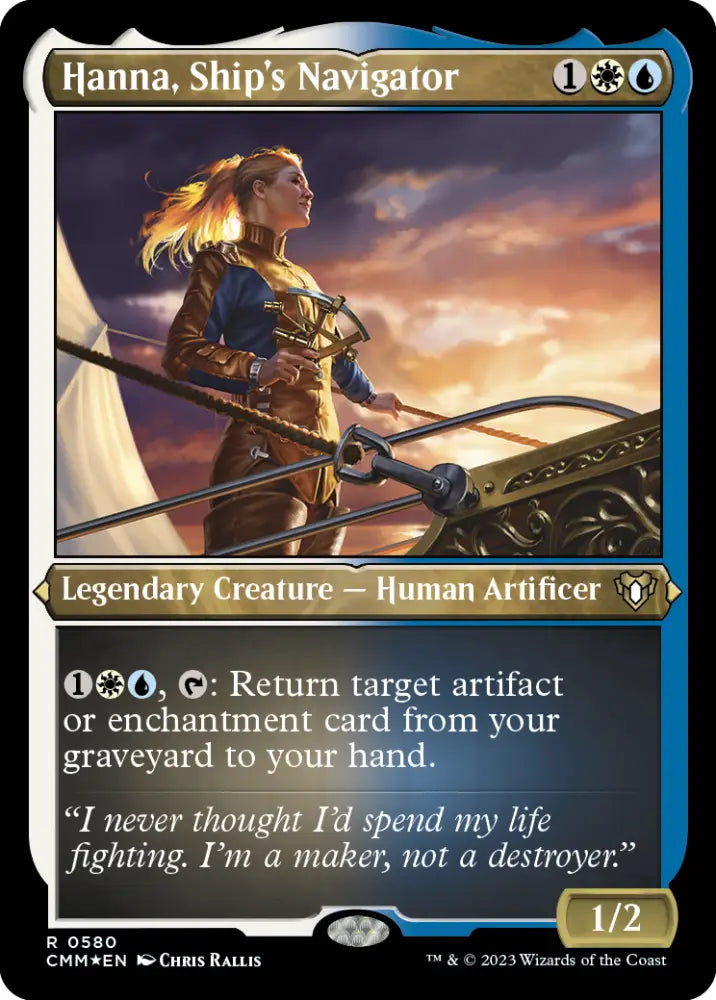 Hanna Ship’s Navigator (Foil Etched) [Commander Masters] - MTG Single