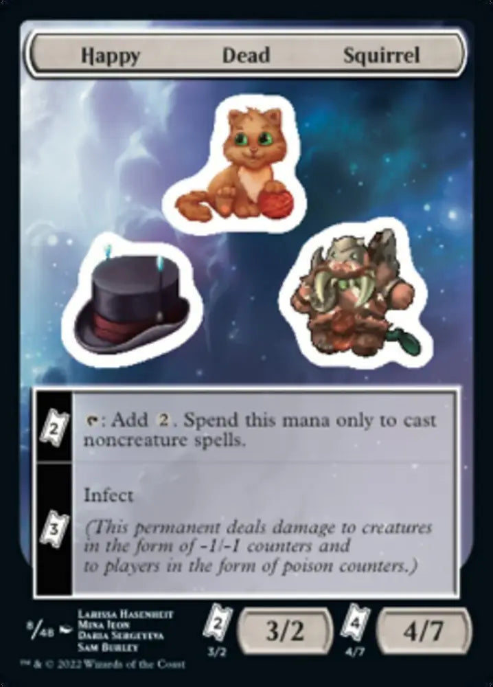 Happy Dead Squirrel [Unfinity Stickers] - MTG Single