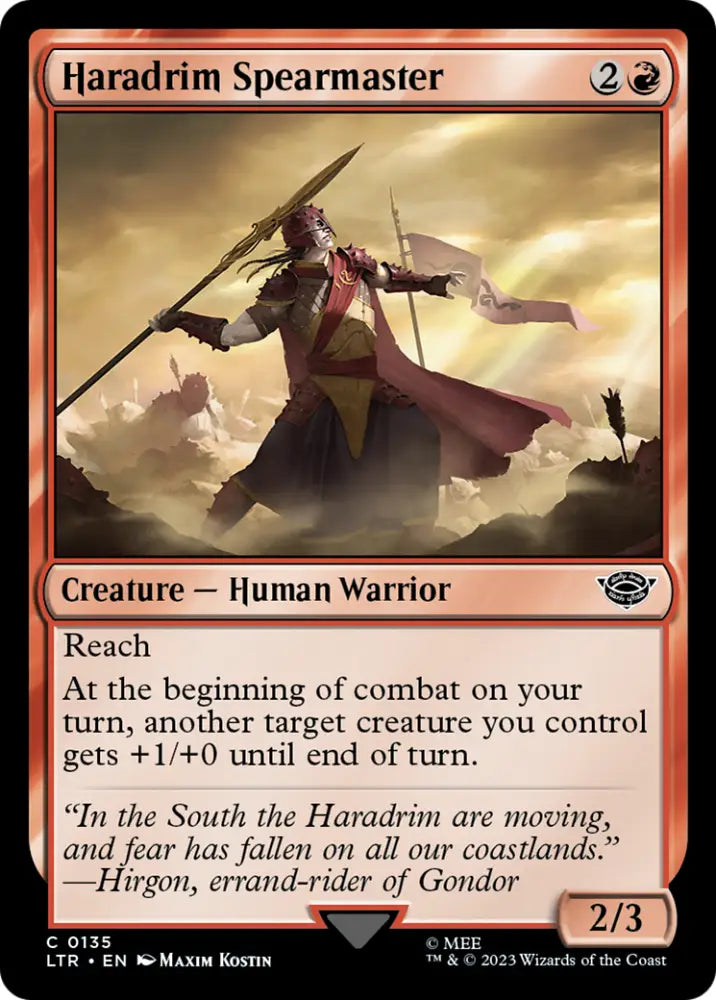 Haradrim Spearmaster [The Lord of the Rings: Tales of Middle-Earth] - MTG Single