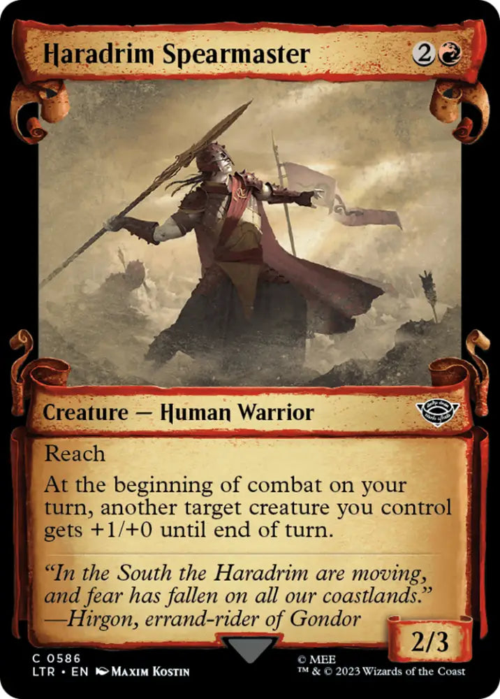 Haradrim Spearmaster [The Lord of the Rings: Tales of Middle-Earth Showcase Scrolls] - MTG Single