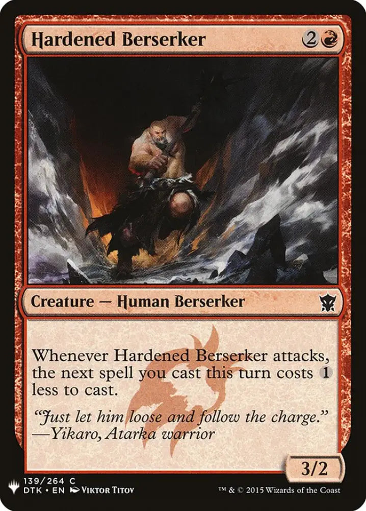 Hardened Berserker [Mystery Booster] - MTG Single