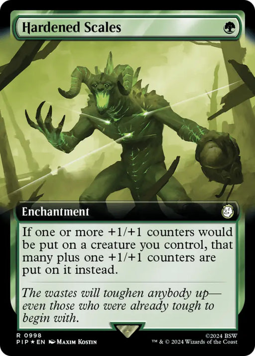 Hardened Scales (Extended Art) (Surge Foil) [Fallout] - MTG Single