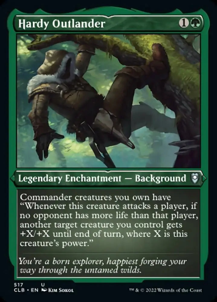 Hardy Outlander (Foil Etched) [Commander Legends: Battle for Baldur’s Gate] - MTG Single