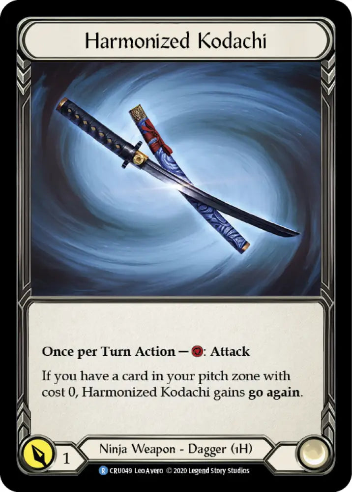 Harmonized Kodachi (CRU049) [Crucible of War 1st Edition] 1st Edition Normal - Flesh And Blood Single